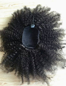 Ponytail Drawstring Natural Looking Human Hair