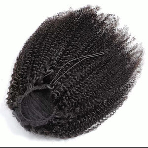 Ponytail Drawstring Natural Looking Human Hair