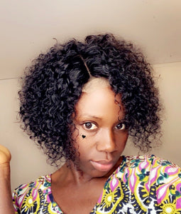 PEXIE Cut 4x4 Lace Closure Simple Bob Human Hair Wig