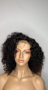 Short human hair wig