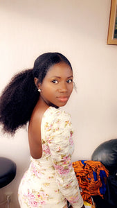 Ponytail Drawstring Natural Looking Human Hair