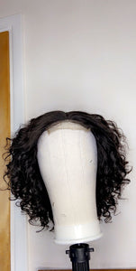 Handmade Lace Closure Curly Human Hair Handmade Wig