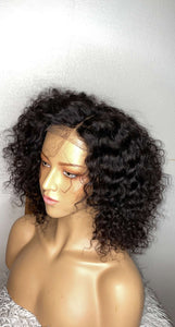 Short human hair wig